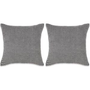 vidaXL Cojines de terciopelo 45x45 cm gris 2 unidades