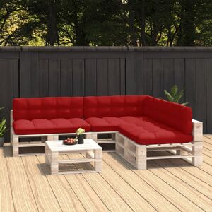 vidaXL Cojines para sofá de palets 7 piezas rojo