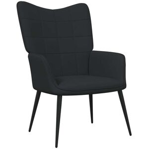 vidaXL Silla de relajación de tela negro