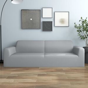 vidaXL Funda elástica para sillón de 3 plazas poliéster jersey gris