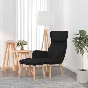 vidaXL Sillón de relax con taburete terciopelo negro