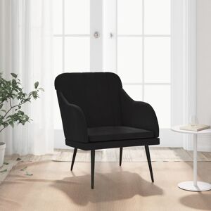 vidaXL Sillón de terciopelo negro 63x76x80 cm