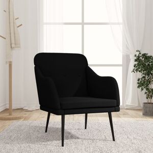 vidaXL Sillón de tela negro 63x76x80 cm