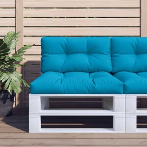 vidaXL Cojines para sofá de palets 2 unidades tela azul claro