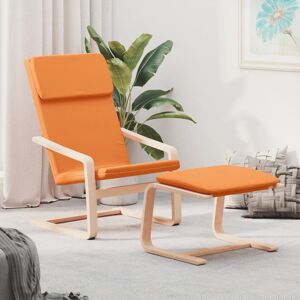 vidaXL Sillón de relax con taburete tela amarillo oscuro