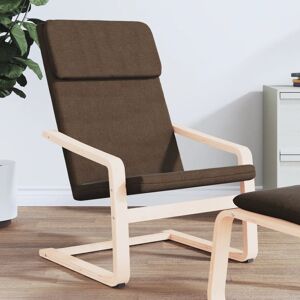 vidaXL Sillón de relax de tela marrón oscuro