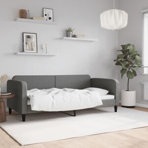 vidaXL Sofá cama tela gris oscuro 90x190 cm