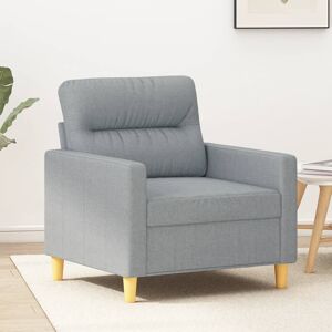 vidaXL Sillón de tela gris claro 60 cm