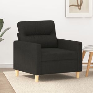 vidaXL Sillón de tela negro 60 cm