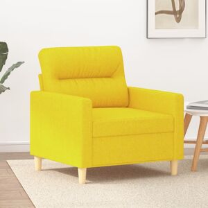 vidaXL Sillón de tela amarillo claro 60 cm