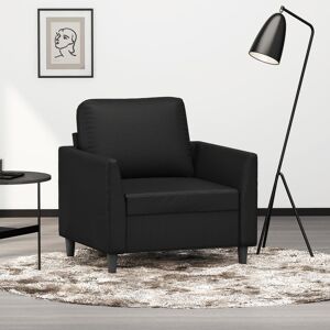 vidaXL Sillón cuero sintético negro 60 cm