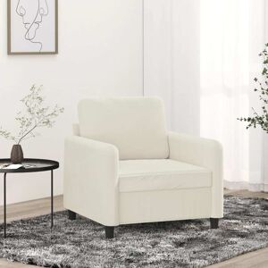 vidaXL Sillón de terciopelo color crema 60 cm