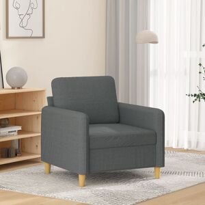 vidaXL Sillón de tela gris oscuro 60 cm