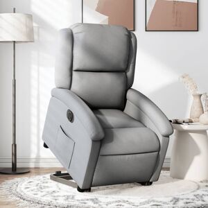 vidaXL Sillón eléctrico reclinable elevable de tela gris claro