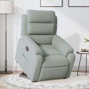 vidaXL Sillón eléctrico reclinable elevable de terciopelo gris claro