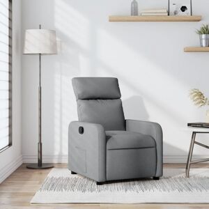 vidaXL Sillón reclinable de tela gris claro