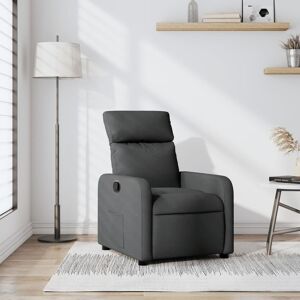 vidaXL Sillón reclinable de tela gris oscuro