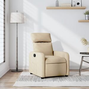 vidaXL Sillón reclinable de tela crema