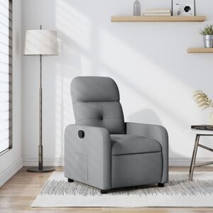 vidaXL Sillón reclinable de tela gris claro