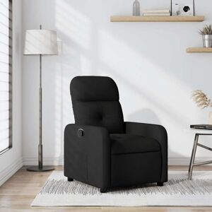 vidaXL Sillón reclinable de tela negro