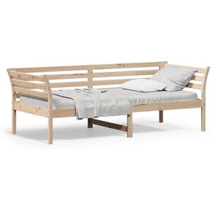 vidaXL Sofá cama de madera maciza de pino 100x200 cm