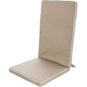 LOLAhome Cojín de exterior para silla taupe de poliéster con tratamiento hidrófugo de 123x48 cm