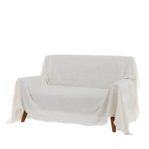 LOLAhome Cubre sofá blanco de algodón y poliéster de 290x230 cm