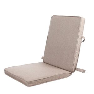 LOLAhome Cojín de exterior para silla con velcro de tejido antilluvia beige de 38x38 cm