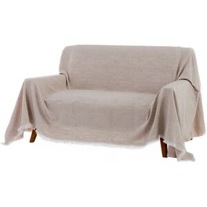 LOLAhome Cubre sofá beige de algodón y poliéster de 290x230 cm