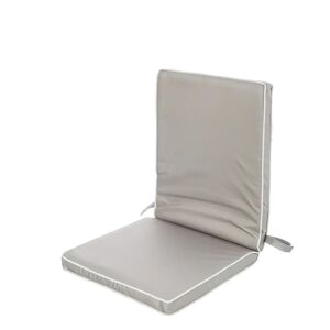LOLAhome Cojín de exterior para silla gris de poliéster con tratamiento hidrófugo de 90x40 cm