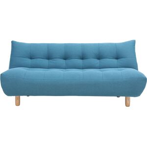 Miliboo Canapé convertible scandinave bleu canard YUMI