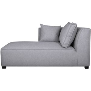 Miliboo Chaise longue esquina izquierda tejido gris perla PLURIEL