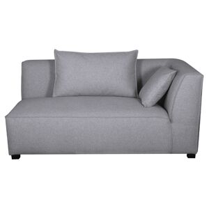 Miliboo Módulo de esquina derecha para sofá de tejido gris claro PLURIEL