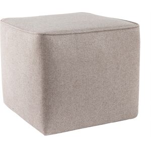 Miliboo Puf de diseño cuadrado tela beige PAVE