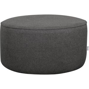 Miliboo Puf redondo de tela gris antracita 70 cm diám. COQ