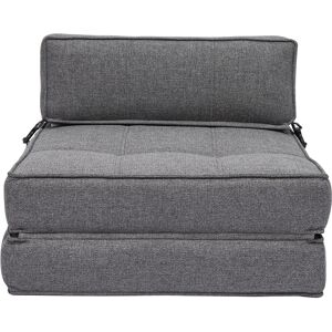 Miliboo Sillón cama de 1 plaza de tela gris KATY