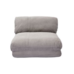 Miliboo Sillón cama de 1 plaza pana gris claro SPENCER