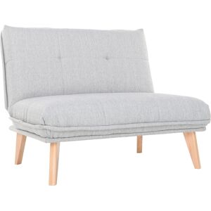 Miliboo Sillón nórdico convertible tejido gris claro BENNIE