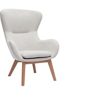 Miliboo Sillón nórdico efecto aterciopelado beige ESKUA