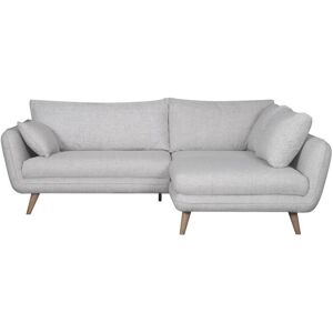 Miliboo Sofá chaise longue a la derecha estilo nórdico 3/4 plazas gris claro jaspeado CREEP