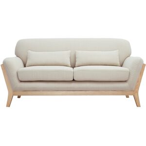 Miliboo Sofá nórdico 2 plazas beige madera YOKO