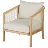 Maisons du Monde Sillón de madera de fresno y cuerda beige