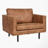 BePureHome Sillón rodeo cognac tela marrón