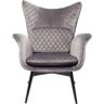 Kare Design Sillón velvet gris plata