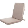 LOLAhome Cojín de exterior para silla con velcro de tejido antilluvia beige de 38x38 cm