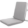 LOLAhome Cojín de exterior para silla de respaldo bajo de tejido antilluvia gris de 90x40 cm