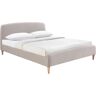 Miliboo Cama escandinava 140 x 200cm tejido beige NIELS