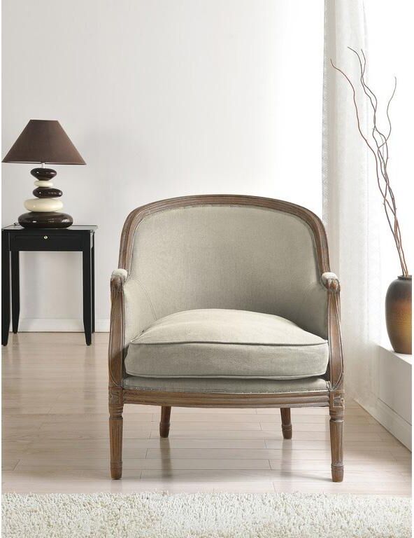 Unique Sillón de lino ALIENOR - Beige