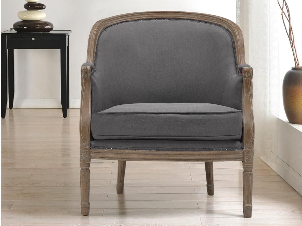 Unique Sillón de lino ALIENOR - Gris