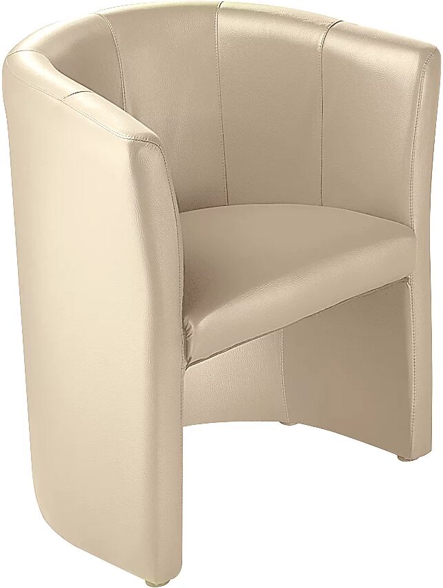 kaiserkraft Sillón de club, tapizado de poliuretano, beige